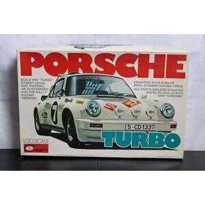 Porsche Turbo Model Kit Equipped With Dunlop Real-Rubber Racing Tires All Parts